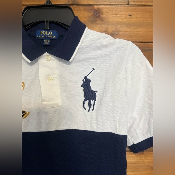 Polo Ralph Lauren unique embroidered polo collars shirt size M (10-12) kids - Picture 2 of 9
